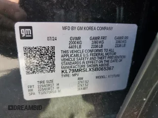 2025 Chevrolet TrailBlazer LT with VIN KL79MRSLXSB065367, listed as a Copart auction lot 55055155 with 12,986 mi miles and Clean Title. Bid and sale history available at DreamBid. Image 13.