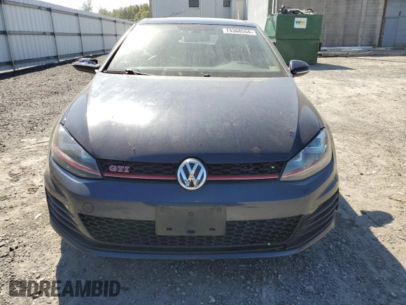 2017 Volkswagen Golf GTI Autobahn with VIN 3VW547AU1HM026617, listed as a Copart auction lot 74368554 with 81,943 mi miles and Salvage Title. Bid and sale history available at carsss.com. Image 5.
