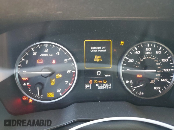 2022 Subaru Legacy with VIN 4S3BWAB68N3009629, listed as a Copart auction lot 68450574 with 22,245 mi miles and Salvage title. Bid and sale history available at DreamBid. Image 9.