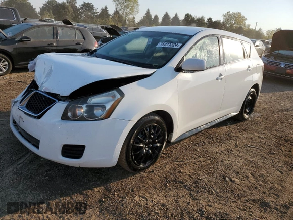 2009 Pontiac Vibe w/1SA with VIN 5Y2SP67819Z437369, listed as a Copart auction lot 75411324 with 132,601 mi miles and Salvage Title. Bid and sale history available at carsss.com. Image 1.
