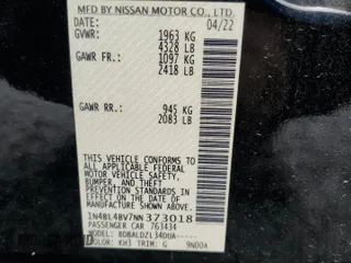 2022 Nissan Altima 2.5 S with VIN 1N4BL4BV7NN373018, listed as a Copart auction lot 52494075 with 129,024 mi miles and Clean Title. Bid and sale history available at carsss.com. Image 12.