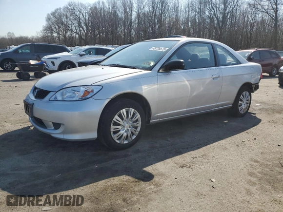 2004 Honda Civic LX with VIN 1HGEM22554L004730, listed as a Copart auction lot 48778575 with 253,548 mi miles and Salvage Title. Bid and sale history available at DreamBid. Image 1.