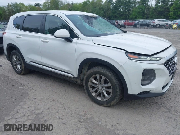 2019 Hyundai Santa Fe SE with VIN 5NMS2CAD9KH117777, listed as a IAAI auction lot 42296811 with 82,188 mi miles and . Bid and sale history available at DreamBid. Image 1.