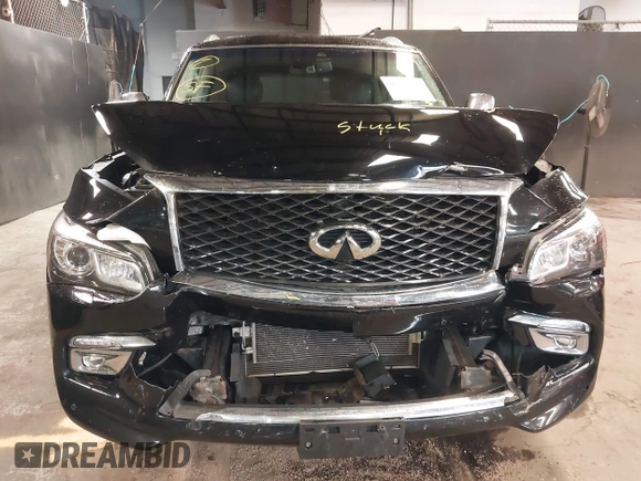 2017 Infiniti QX80 with VIN JN8AZ2NE1H9160930, listed as a IAAI auction lot 42080203 with 92,222 mi miles. Bid and sale history available at carsss.com. Image 12.