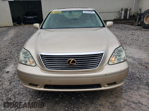 2005 Lexus LS 430 with VIN JTHBN36F055028624, listed as a Copart auction lot 54142335 with 187,356 mi miles and Clean Title. Bid and sale history available at carsss.com. Image 5.