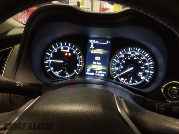 2021 Infiniti Q50 Luxe with VIN JN1EV7BR9MM752020, listed as a IAAI auction lot 41602470 with 61,392 mi miles and . Bid and sale history available at DreamBid. Image 7.