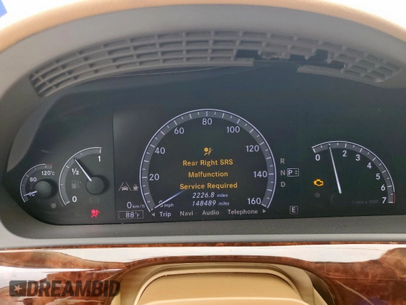 2012 Mercedes-Benz S 550 with VIN WDDNG9EB8CA485329, listed as a Copart auction lot 58992065 with 148,489 mi miles and Salvage title. Bid and sale history available at DreamBid. Image 9.