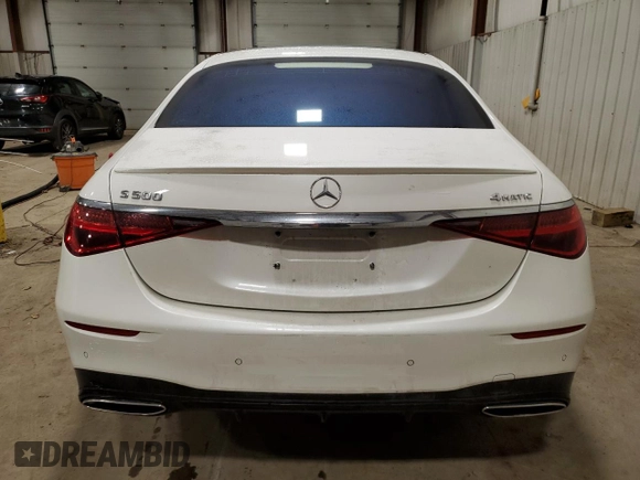 2022 Mercedes-Benz S-Class S 500 with VIN W1K6G6DB9NA136980, listed as a Copart auction lot 86716354 with 0 mi miles and Salvage Title. Bid and sale history available at carsss.com. Image 6.