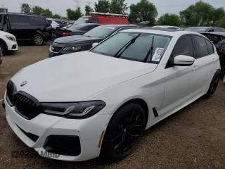 2021 BMW 5 Series M550i xDrive z VIN WBA13BK00MCF19770, wystawiony jako Copart lot #62037714 z przebiegiem 69 277 mil mil oraz Szkoda całkowita • Salvage title. Historia ofert i sprzedaży dostępna na DreamBid. Obrazek 1.