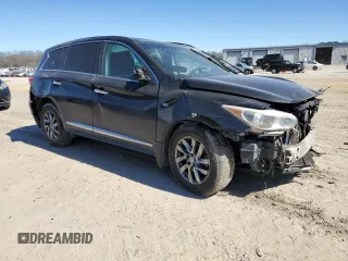 2014 Infiniti QX60 with VIN 5N1AL0MN3EC515836, listed as a Copart auction lot 46656265 with 0 mi miles and Salvage Title. Bid and sale history available at carsss.com. Image 4.
