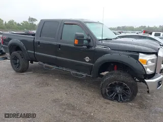 2015 Ford Super Duty F-250 SRW Lariat with VIN 1FT7W2BT7FED63648, listed as a IAAI auction lot 41988979 with 112,493 mi miles. Bid and sale history available at carsss.com. Image 1.