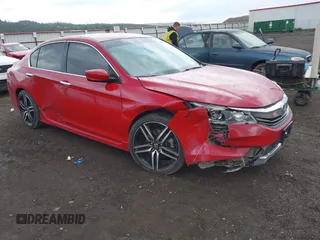 2016 Honda Accord Sport z VIN 1HGCR2F51GA049456, wystawiony jako IAAI lot #42250649 z przebiegiem 121 867 mil mil oraz . Historia ofert i sprzedaży dostępna na DreamBid. Obrazek 1.