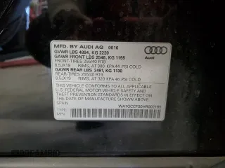 2017 Audi Q3 Prestige with VIN WA1GCCFS0HR002185, listed as a Copart auction lot 76092414 with 100,171 mi miles and Salvage Title. Bid and sale history available at carsss.com. Image 16.