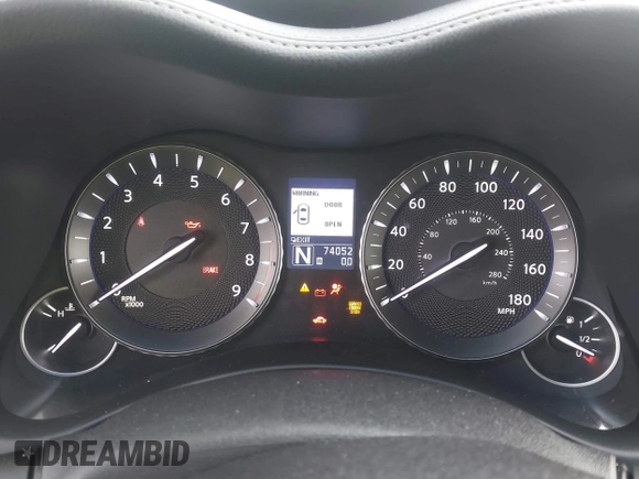 2012 Infiniti M37 with VIN JN1BY1AP8CM331234, listed as a IAAI auction lot 41524316 with 74,052 mi miles. Bid and sale history available at carsss.com. Image 7.