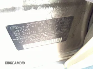 2006 Hyundai Azera SE z VIN KMHFC46F06A121839, wystawiony jako IAAI lot #37194434 z przebiegiem 169 698 mil mil oraz . Historia ofert i sprzedaży dostępna na DreamBid. Obrazek 9.