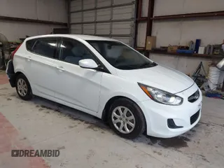 2013 Hyundai Accent GL with VIN KMHCT5AE6DU122559, listed as a IAAI auction lot 41800714 with 129,582 mi miles. Bid and sale history available at carsss.com. Image 1.
