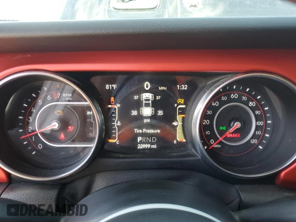 2020 Jeep Gladiator Rubicon z VIN 1C6JJTBG8LL154950, wystawiony jako Copart lot #53676205 z przebiegiem 22 999 mil mil oraz Szkoda całkowita • Salvage title. Historia ofert i sprzedaży dostępna na DreamBid. Obrazek 9.