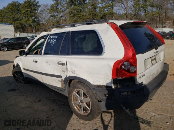 2005 Volvo XC90 with VIN YV1CY592551185004, listed as a Copart auction lot 37261044 with 0 mi miles and Non Repairable. Bid and sale history available at carsss.com. Image 2.