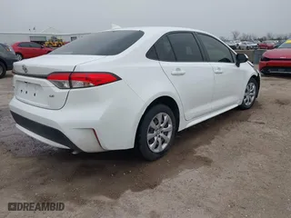 2020 Toyota Corolla LE with VIN JTDEPRAE6LJ018288, listed as a IAAI auction lot 41742106 with 114,099 mi miles. Bid and sale history available at carsss.com. Image 4.
