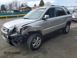 2005 Kia Sportage LX with VIN KNDJE723457117231, listed as a Copart auction lot 50163165 with 97,273 mi miles and Salvage Title. Bid and sale history available at carsss.com. Image 1.