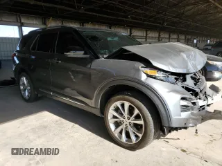 2023 Ford Explorer Platinum with VIN 1FM5K8HC3PGA15926, listed as a Copart auction lot 56700035 with 17,516 mi miles and Salvage title. Bid and sale history available at DreamBid. Image 4.