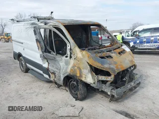 2018 Ford Transit with VIN 1FTYR1YM1JKB43857, listed as a IAAI auction lot 41825882 with Not Provided miles. Bid and sale history available at carsss.com. Image 1.