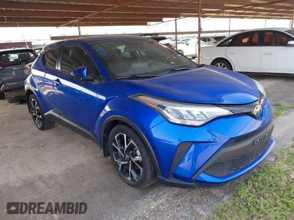2021 Toyota C-HR LE with VIN NMTKHMBX8MR129267, listed as a IAAI auction lot 41935686 with 46,058 mi miles. Bid and sale history available at carsss.com. Image 1.
