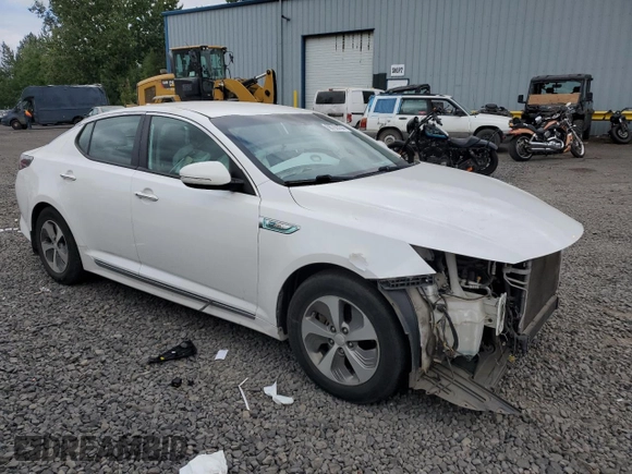 2014 Kia Optima Hybrid LX with VIN KNAGM4AD0E5070309, listed as a Copart auction lot 66709334 with 0 mi miles and Salvage Title. Bid and sale history available at carsss.com. Image 4.