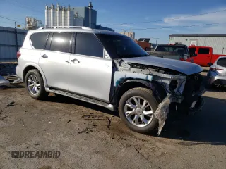 2011 Infiniti QX56 7-passenger with VIN JN8AZ2NE0B9005454, listed as a Copart auction lot 73222904 with 143,449 mi miles and Salvage Title. Bid and sale history available at carsss.com. Image 4.