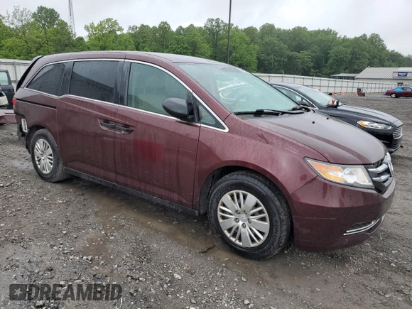 2014 Honda Odyssey LX z VIN 5FNRL5H24EB098072, wystawiony jako Copart lot #57577385 z przebiegiem 215 069 mil mil oraz Szkoda całkowita • Salvage title. Historia ofert i sprzedaży dostępna na DreamBid. Obrazek 4.