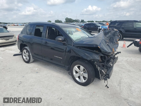 2012 Jeep Compass Sport with VIN 1C4NJCBA6CD692370, listed as a Copart auction lot 50291495 with 0 mi miles and Salvage Title. Bid and sale history available at carsss.com. Image 4.