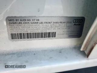 2009 Audi A4 Prestige with VIN WAUMF78K29N012730, listed as a Copart auction lot 54796885 with 174,289 mi miles and Clean title. Bid and sale history available at DreamBid. Image 12.