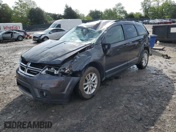 2017 Dodge Journey SXT with VIN 3C4PDCBG2HT533772, listed as a Copart auction lot 54729535 with 160,376 mi miles and Salvage title. Bid and sale history available at DreamBid. Image 1.