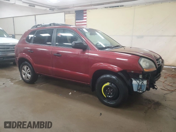 2009 Hyundai Tucson GLS with VIN KM8JM12B99U002621, listed as a Copart auction lot 72381084 with 183,797 mi miles and Clean Title. Bid and sale history available at carsss.com. Image 4.