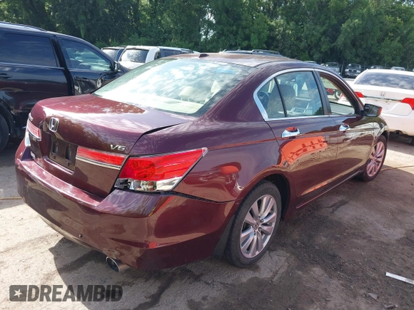 2011 Honda Accord EX-L with VIN 1HGCP3F88BA017635, listed as a IAAI auction lot 42560130 with 269,320 mi miles and . Bid and sale history available at DreamBid. Image 4.