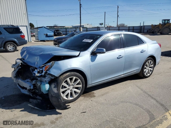 2013 Chevrolet Malibu LTZ with VIN 1G11H5SA7DU123415, listed as a Copart auction lot 46891205 with 133,930 mi miles and Salvage Title. Bid and sale history available at carsss.com. Image 1.