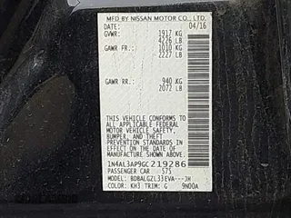 2016 Nissan Altima SR with VIN 1N4AL3AP9GC219286, listed as a IAAI auction lot 42123028 with 73,120 mi miles and . Bid and sale history available at carsss.com. Image 9.