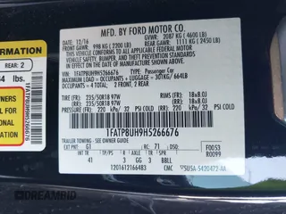 2017 Ford Mustang EcoBoost Premium z VIN 1FATP8UH9H5266676, wystawiony jako IAAI lot #42498829 z przebiegiem 24 255 mil mil oraz . Historia ofert i sprzedaży dostępna na DreamBid. Obrazek 9.