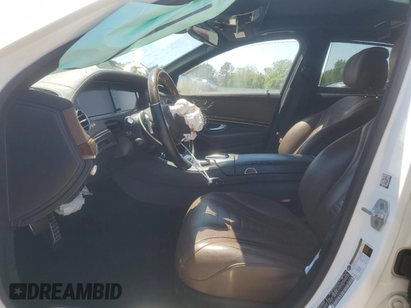 2015 Mercedes-Benz S 550 with VIN WDDUG8CBXFA157214, listed as a Copart auction lot 52240005 with 118,334 mi miles and Salvage Title. Bid and sale history available at DreamBid. Image 7.