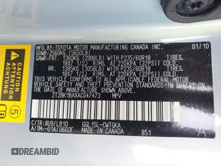 2010 Lexus RX 350 with VIN 2T2BK1BAXAC047473, listed as a IAAI auction lot 42187778 with 150,347 mi miles and . Bid and sale history available at DreamBid. Image 9.