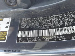 2015 Toyota Prius Four with VIN JTDKN3DU6F1944221, listed as a IAAI auction lot 41613692 with 158,499 mi miles. Bid and sale history available at carsss.com. Image 9.