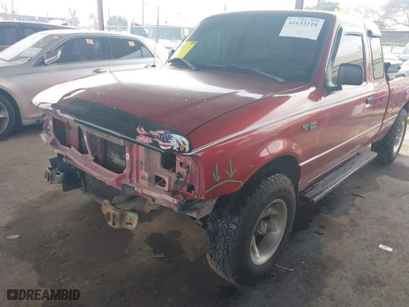 2000 Ford Ranger XL with VIN 1FTYR14V7YPB95070, listed as a IAAI auction lot 41633218 with 182,641 mi miles. Bid and sale history available at carsss.com. Image 6.