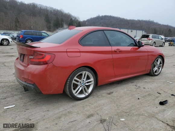 2014 BMW 2 Series 228i with VIN WBA1F5C5XEVW97921, listed as a Copart auction lot 44850825 with 120,173 mi miles and Salvage Title. Bid and sale history available at carsss.com. Image 3.