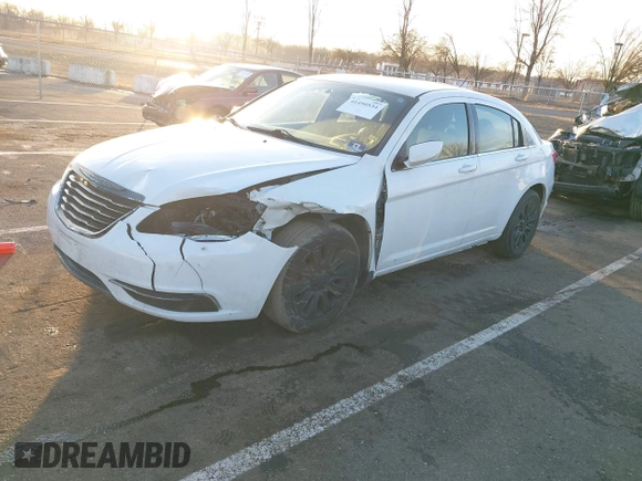 2013 Chrysler 200 LX with VIN 1C3CCBAB2DN559529, listed as a IAAI auction lot 41490534 with 123,468 mi miles. Bid and sale history available at carsss.com. Image 2.