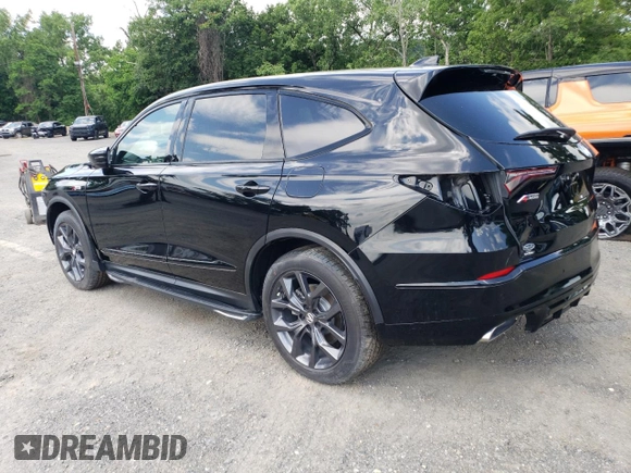 2023 Acura MDX w/A-Spec Package с VIN 5J8YE1H04PL037254, выставлен на аукционе Copart как лот 63385015 с пробегом 607 миль миль и Списание • Salvage title. История ставок и продаж доступна на DreamBid. Изображение 2.