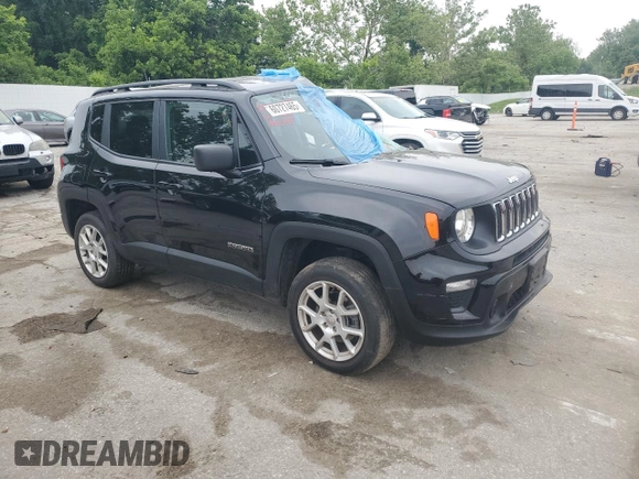 2020 Jeep Renegade Sport z VIN ZACNJBAB5LPL14771, wystawiony jako Copart lot #60727465 z przebiegiem Nie podano mil oraz Szkoda całkowita • Salvage title. Historia ofert i sprzedaży dostępna na DreamBid. Obrazek 4.