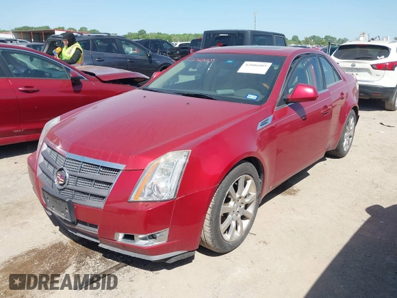 2008 Cadillac CTS RWD w/1SB with VIN 1G6DV57V980213836, listed as a IAAI auction lot 42006005 with 124,596 mi miles. Bid and sale history available at carsss.com. Image 2.