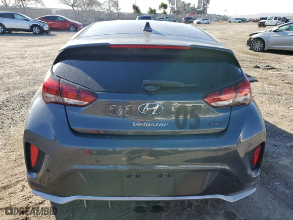 2019 Hyundai Veloster Turbo R-Spec with VIN KMHTH6AB7KU020391, listed as a Copart auction lot 49840155 with 116,984 mi miles and Salvage Title. Bid and sale history available at carsss.com. Image 6.