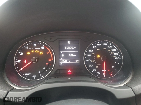 2017 Audi A3 Premium with VIN WAUAUGFF6H1032354, listed as a Copart auction lot 55481835 with 102,515 mi miles and Salvage title. Bid and sale history available at DreamBid. Image 9.