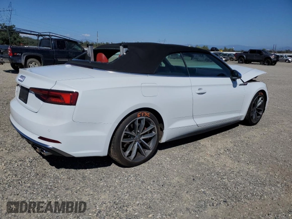 2018 Audi S5 Premium Plus z VIN WAUY4GF57JN012912, wystawiony jako Copart lot #66726403 z przebiegiem 44 438 mil mil oraz . Historia ofert i sprzedaży dostępna na DreamBid. Obrazek 3.